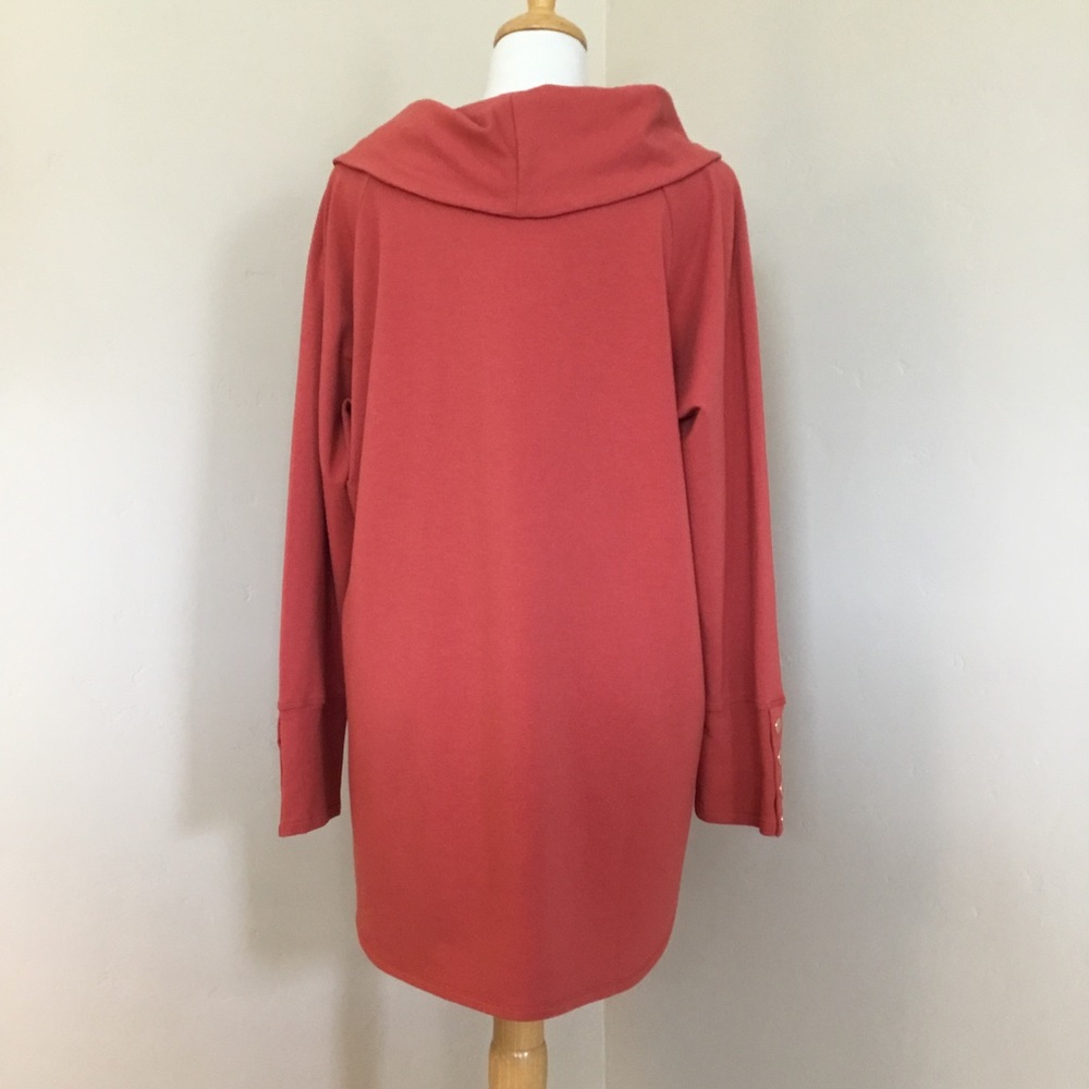 Soft Surroundings “Valerie” Cowl Neck Coral Size 1X - Picture 4 of 9